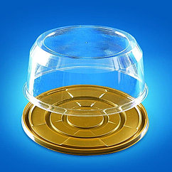 Тортница ПР-Т-233 Дно золото, ПЭТ  (100шт. в коробке).