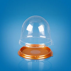 Упаковка для пирожного ПР-Т-85 Дно золото ПЭТ (780 шт. в коробке)