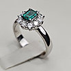 Кольцо Платина 900пр 16.5р изумруд 0.46Сt .бриллиант 0,45Ct VVS2-VS1/F-G, фото 10