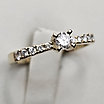 Кольцо c бриллиантом ж/з 585пр,16,5р 0.15Ct VS2/H EX, 0.11Ct VS1/G EX, фото 6