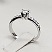 Кольцо c бриллиантом б/з 585пр,17р 0.15Ct SI2/H EX, 0.11Ct VS1/G EX, фото 5