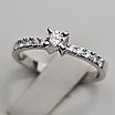 Кольцо c бриллиантом б/з 585пр,17р 0.15Ct SI2/H EX, 0.11Ct VS1/G EX, фото 4