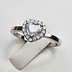 Кольцо с бриллиантами 585 пр,17.5р.Сердце 0,28Ct VS/G. 0.1Ct VS1/F EX, фото 3