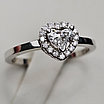Кольцо с бриллиантами 585 пр,17.5р.Сердце 0,28Ct VS/G. 0.1Ct VS1/F EX, фото 7