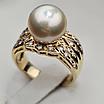 Кольцо 750 пр IGI ,16,5р жемчуг(натуральный .морской)  бриллиант 0,30Ct SI1/F-G, фото 10