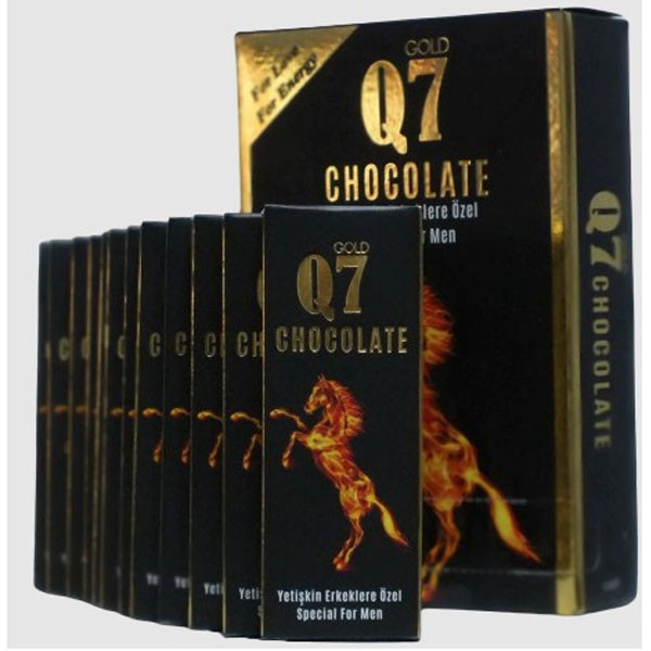 Возбуждающее средство для мужчин Шоколад Q7 Gold коробка 12 плиток - фото 1 - id-p88187790
