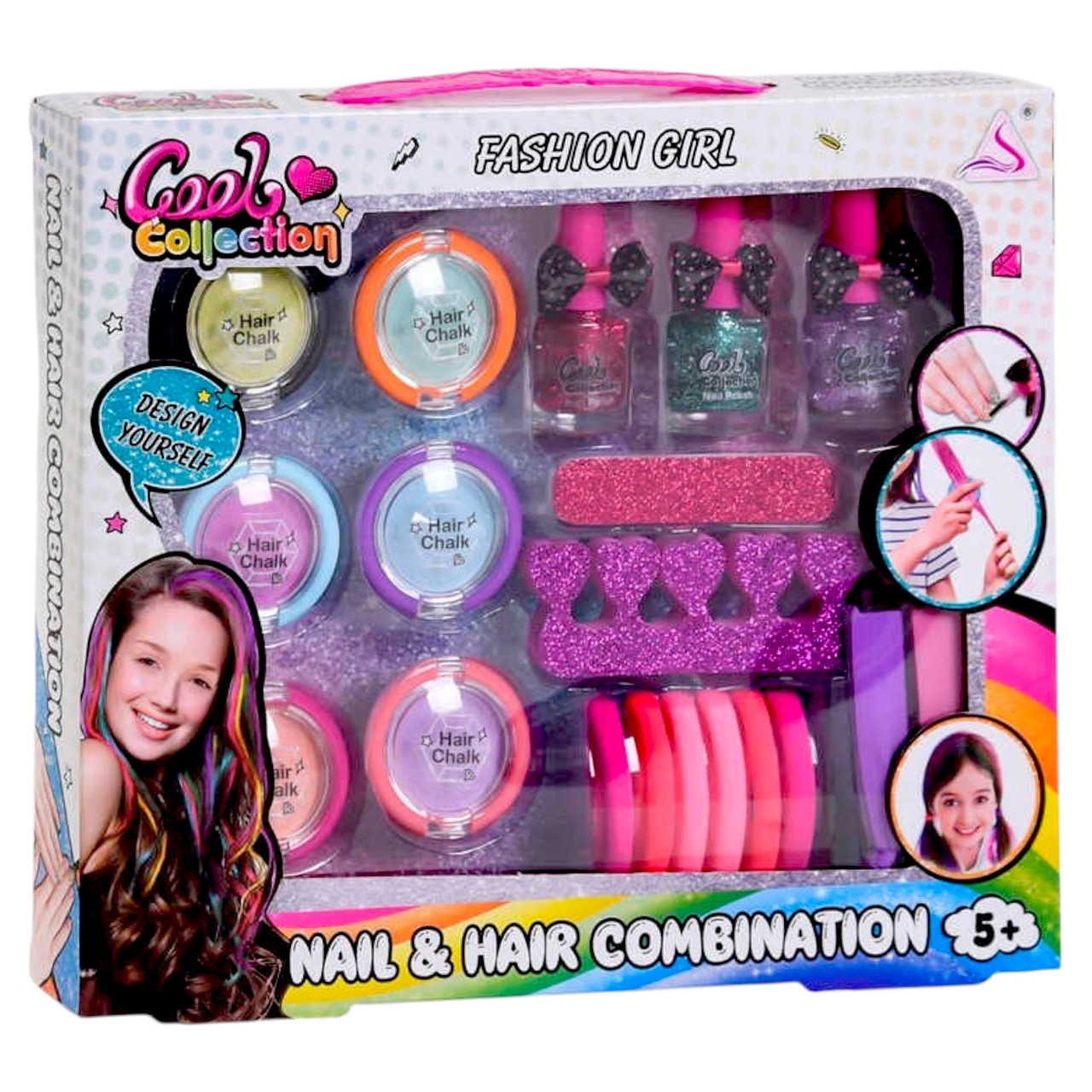 Нехватает 1 лака!!! J-2007 Набор для макияжа и маникюра Fashion girl 30*26см, фото 1