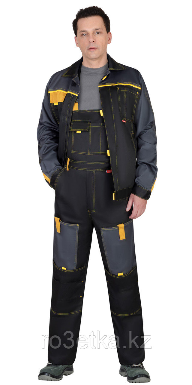 Костюм СИРИУС-ФАВОРИТ куртка, п/к, черный с темно-серым