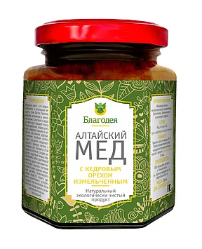 Мёд с кедровым орехом измельченным