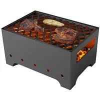 Мангал Везувий "Турист-1" с чугунной решеткой "Стейк"