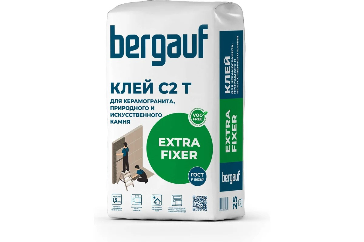 Клей для керамогранита, природного и искусственного камня EXTRA FIXER Bergauf 5 кг