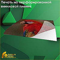 Печать на перфорированной виниловой пленке