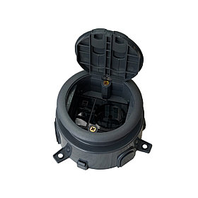 Универсальная розетка Shelbi STFC-3M-G (настольная/напольная, 3 модуля, 220В + RJ45, IP40, серый)