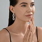 Серьги из серебра с фианитами 94027017, фото 4