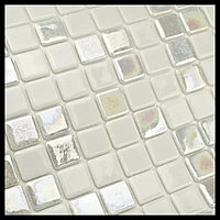 Стеклянная мозаика для бассейна Reviglass Ernio (Mix Iris, цвет - белый лак)