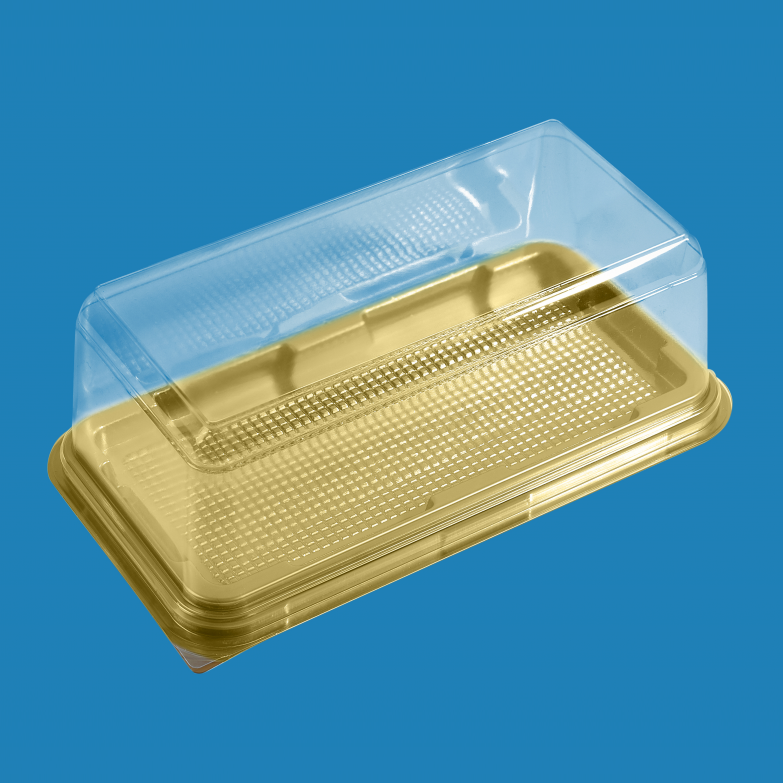 Тортница ПР-Т-2413 Дно золотое ПЭТ (280шт. в коробке), фото 1