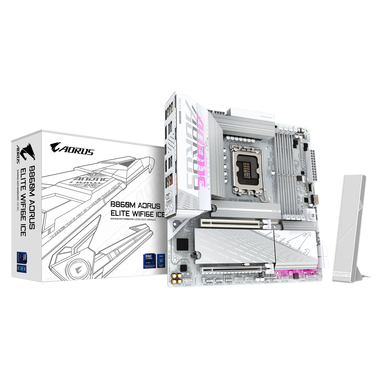 Материнская плата Gigabyte B860M AORUS ELITE WIFI6E ICE