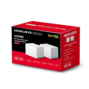 Маршрутизатор, Mercusys, Halo H70X(2-pack), Wi-Fi 6, 802.11a/b/g/n/ac/ax, AX1800, 2,4 ГГц/5 ГГц, 3 порта 10/100/1000M WAN/LAN, Дом, фото 4