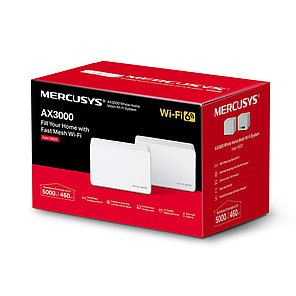 Маршрутизатор, Mercusys, Halo H80X(2-pack), Wi-Fi 6, 802.11a/b/g/n/ac/ax, 2,4 ГГц/5 ГГц, AX3000, 3 порта 10/100/1000M WAN/LAN, Дом, фото 4