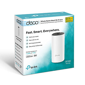 Маршрутизатор, TP-Link, Deco M4(1-pack), Wi-Fi 5, 802.11a/b/g/n/ac, 2,4 ГГц/5 ГГц, AC1200, 2 порта 10/100/1000M WAN/LAN, 1 модуль, фото 4