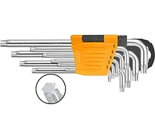 Набор шестигранников INGCO TORX Т10-Т50мм Long INDUSTRIAL HHK13091