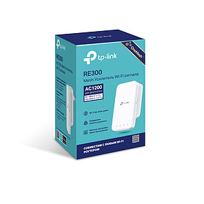 Усилитель Wi-Fi сигнала, TP-Link, RE300, 5 ГГц: до 867 Мбит/с,2,4 ГГц: до 300 Мбит/с,AC1200 Mesh усилитель Wi-Fi сигнала, фото 4