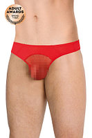 Трусы мужские со вставками из сетки SoftLine Collection, красно-серебристые, M/L