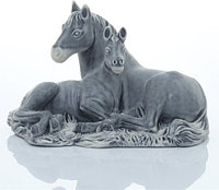 Статуэтка Лошадь с жеребенком 7 см, мрамор