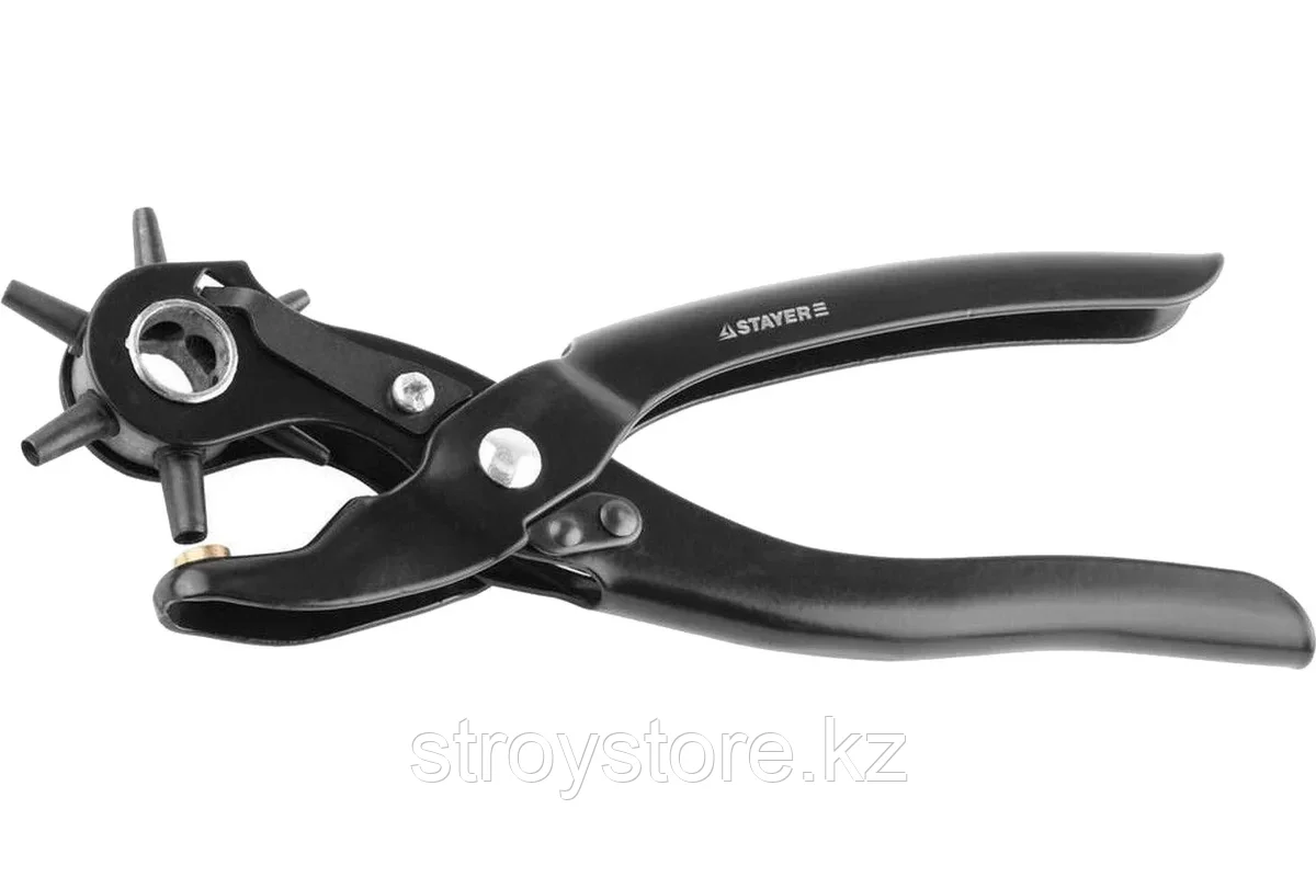 Дырокол револьверный для кожи, STAYER 2-4.5 мм