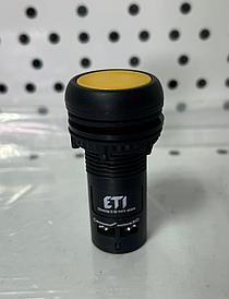 Кнопка моноблочная утопленная ECF-10-Y 1NO Желтая ETI (004771452)