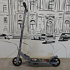 Оригинальный двухколесный самокат для подростков. Регулируемая высота руля. Складная конструкция. Серый., фото 4