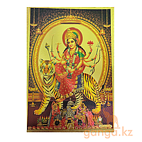 Плакат Богиня Дурга Деви (Кушманда) Durga Devi (размер 30 см*20 см)
