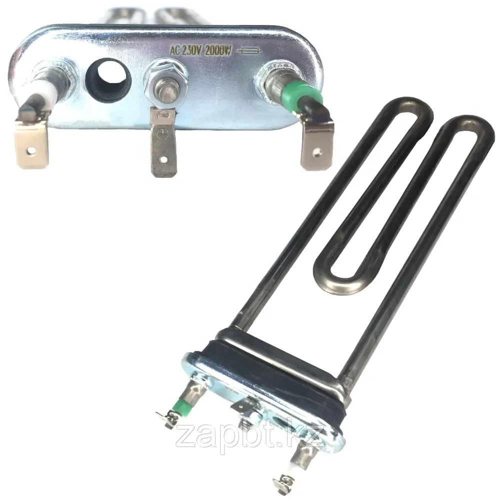 Тэн для стиральной машины Bosch, Siemens, Neff 2000W с отверстием под датчик L-200мм, 267512 14000305