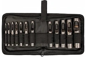 Набор пробойников, для кожи, ЗУБР 3-19 мм, 12 шт.