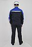 Костюм рабочий летний Фаворит Мега с полукомбинезоном синий, фото 5