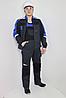 Костюм рабочий летний Фаворит Мега с полукомбинезоном синий, фото 3