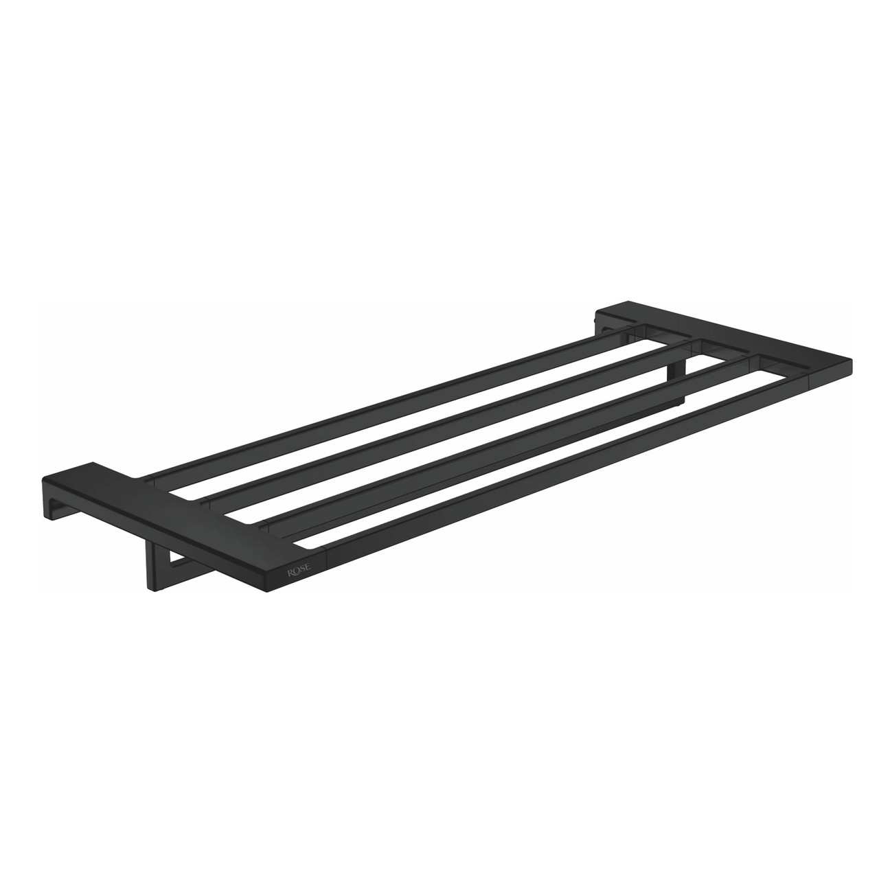 Полка для полотенца металлическая Rose черный RG1808H