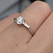 Кольцо золото 750 проба 17р бриллиант 0.66 Сt SI1/I EX-cut, 0.074Ct VS2/G, Сертификат GIA, фото 9