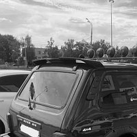Спойлер на крышу "Gelendwagen Design" (АБС-пластик) для Lada Niva / 4x4 / Legend