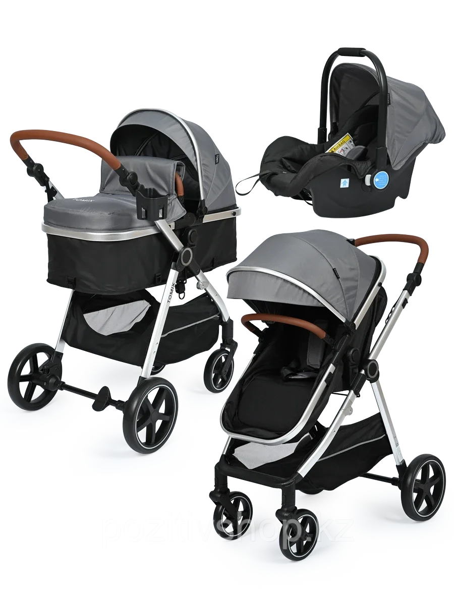 Коляска-трансформер 3в1 Tomix Sunny серый, фото 1