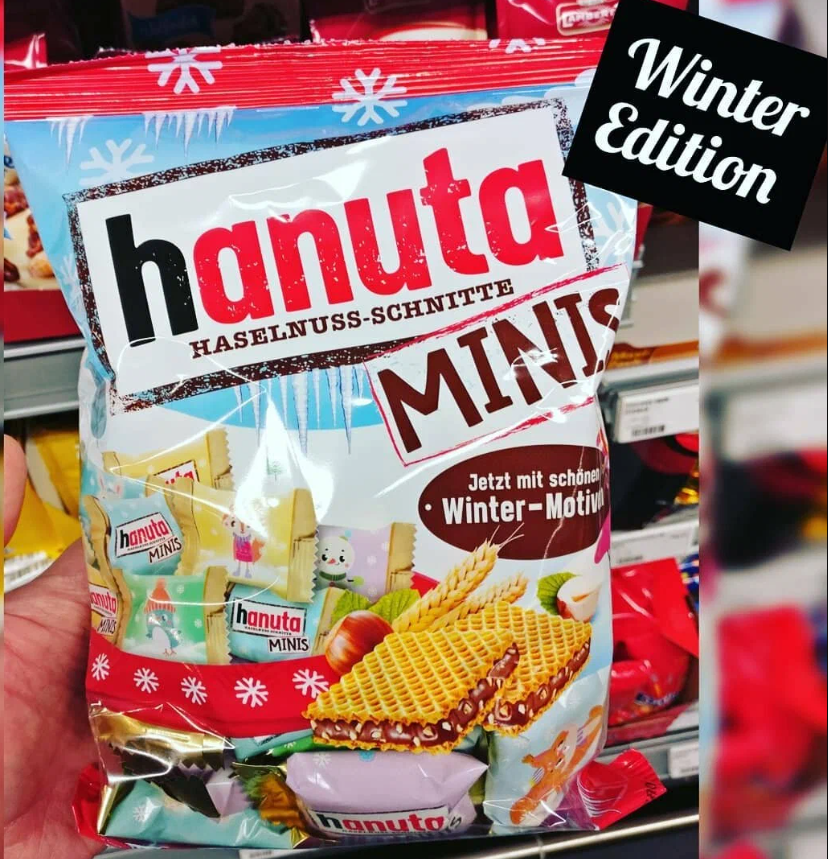 Вафельные печенья Ferrero Hanuta Minis с шоколадно-ореховой начинкой 200гр /12шт-упак/ Германия