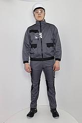Костюм рабочий мужской летний "Delta plus" цвет серый/черный