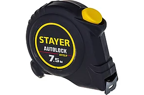 Рулетка с автостопом, STAYER AutoLock 7.5м х 25мм