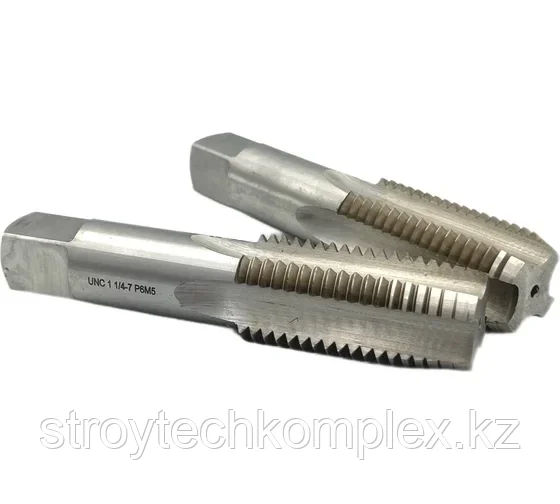 Метчик дюймовый UNC 1 1/4" 7 нитей Р6М5 комплект из 2-х штук 035378, фото 1