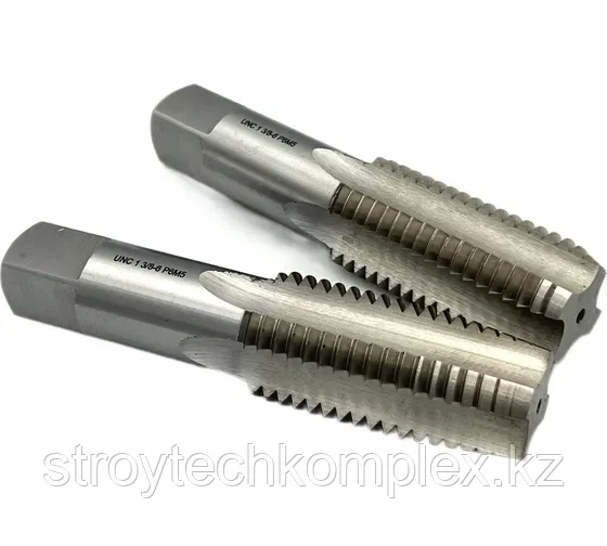 Метчик дюймовый UNC 1 3/8" 6 нитей Р6М5 комплект из 2-х штук 035379, фото 1