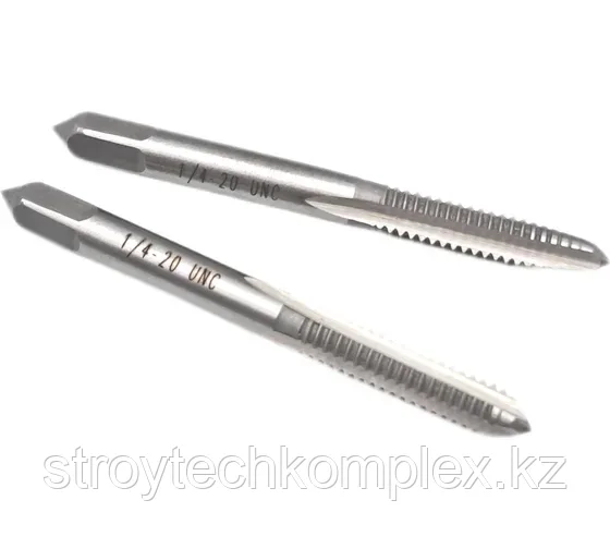 Метчик дюймовый UNC 1/4" 20 нитей 9ХС комплект из 2-х штук 042027