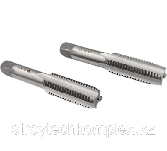 Метчик дюймовый UNC 3/4" 10 нитей 9ХС комплект из 2-х штук 043897