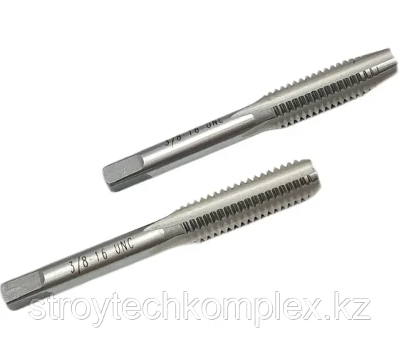 Метчик дюймовый UNC 3/8" 16 нитей 9ХС комплект из 2-х штук 042028, фото 1