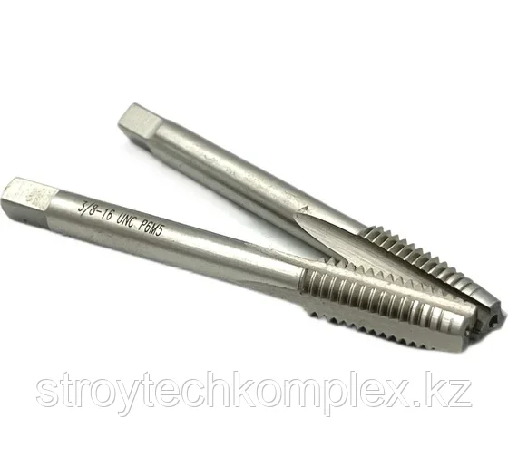 Метчик дюймовый UNC 3/8" 16 нитей Р6М5 комплект из 2-х штук 035370