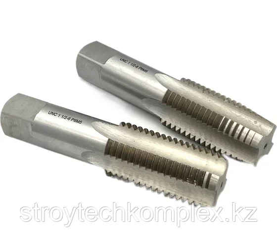 Метчик дюймовый UNF 1 1/2" 12 нитей Р6М5 комплект из 2-х штук 035398